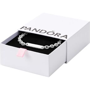 سوار PANDORA Moment Engravable Bar Link - مجوهرات من الفضة الإسترلينية للنساء - يتضمن صندوق هدايا in Kuwait