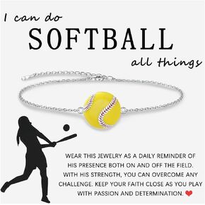 Sport Bracelet for Sports Enthusiast - 925 Sterling Silver Hypoallergenic Adjustable Volleyball/Soccer/Softball Sports Bracelet for Fans Christmas Gifts Jewelry for Women Players in Saudi Arabia