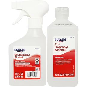 يعادل 91% كحول الأيزوبروبيل | محلول مطهر ومنظف بخاخ 10 أونصة سائلة وحزمة زجاجات سعة 16 أونصة سائلة in Kuwait