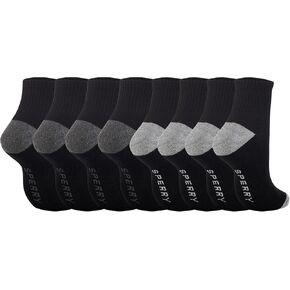 Sperry Men's 8-Pack Comfort Cushion Quarter Socks – Soft Durable Moisture-Wicking Athletic Ankle Socks for Men Shoe Size 6-12 in Saudi Arabia