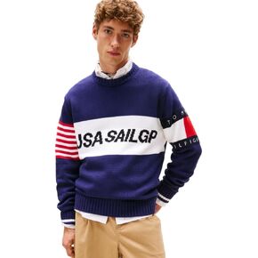 Tommy Hilfiger Mens Tommy X U.s. Sailgp Team Cotton Crew Neck Sweater in Saudi Arabia