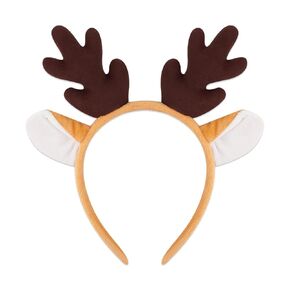 White Christmas Antlers Headband, Fluffy Deer Antlers Hair Accessories for Women, Christmas Holiday Cosplay Costume Party in Saudi Arabia