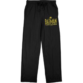 بنطال بيجامة نوم أسود للنساء من Bioworld Batman Caped Crusader Text in Kuwait