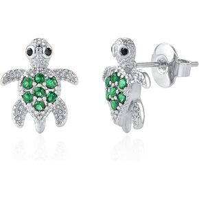 KINGSIN Sea Turtle Earrings Silver Hypoallergenic Stud Earring Jewelry Gifts for Women Sister Daughters Granddaughters Christmas in Saudi Arabia