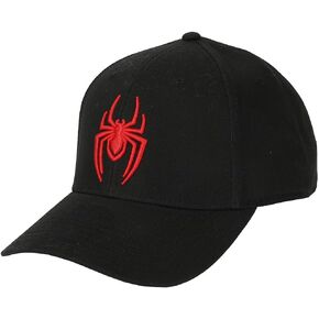 قبعة Spider-Man مطرزة بشعار ثلاثي الأبعاد أسود تقليدي قابل للتعديل in Kuwait