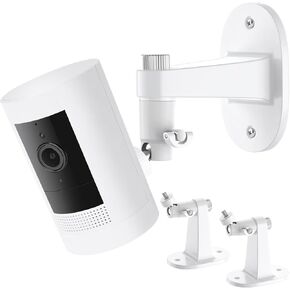 2Pack Ring Camera Wall Mount for Ring Stick Up Cam Battery/Plug-in 3rd Gen/Stick Up Camera Pro Battery/Ring Indoor Cam(1st Gen), 360 Degree Adjustable No Drilling Mount for Ring Outdoor Indoor Camera in Saudi Arabia