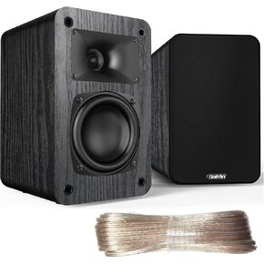 Saiyin Passive Bookshelf Speakers with 3.5 inch Woofer,Home Desktop Stereo Speakers,Amplifier or Receiver Required,Passive Surround, Front Speakers for PC/Gaming/Turntable,4 Ohms,Wall Mountable in Kuwait