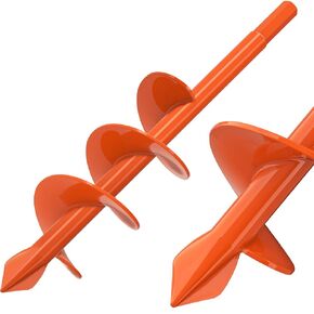 2Pack Auger Drill Bit for Planting, 1.6x16'' & 3x12'' Post Hole Digger, Spiral Garden Earth Auger Drill Bit for Fence Posts, Bulbs, Plants, Fits 3/8" Hex Drive Drill in Kuwait