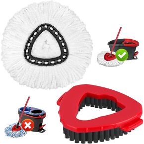 3 Pack Mop Replacement Heads for O-Ceda Mop Replace Head EasyWrin Spin Mop Heads Replacements, Microfiber Spin Mop Refills, Easy Cleaning Mop Head Replacement in Kuwait