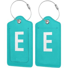 Initial Luggage Tags for Suitcases Tags Identifiers Leather P Travel Tags for Luggage ID Labels Privacy Cover Backpack Baggage Rucksack Personalized Custom Funny for Kids Women 2 Packs in Saudi Arabia