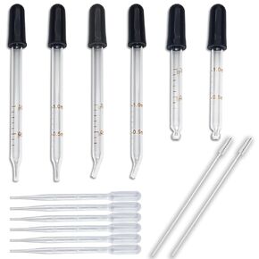 20 PCS 3ml Dropper Pipettes - Disposable Pipettes Dropper for Accurate Liquid Transfer, Perfect for Essential Oils, Resin, Crafts, Labs, Kids Activities - Plastic Pipette, Droppers in Kuwait