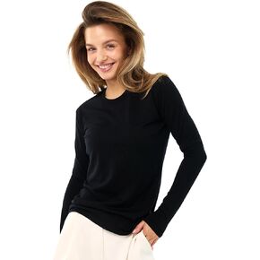 Merino Wool Base Layer Women - 100% Merino Wool Shirt Women Thermal Underwear Long Sleeve T-Shirt for Hiking in Kuwait
