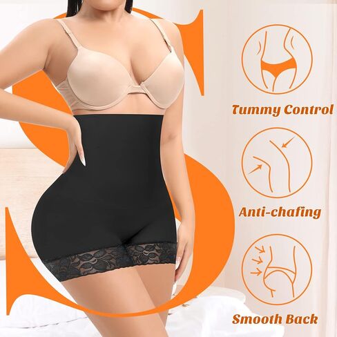 Tummy Control Shapewear Shorts for Women High Waisted Body Shaper Panties Slip Shorts Under Dresses Thigh Slimmer in Saudi Arabia