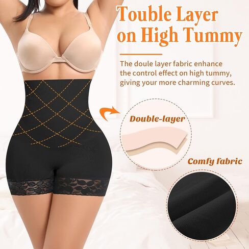 Tummy Control Shapewear Shorts for Women High Waisted Body Shaper Panties Slip Shorts Under Dresses Thigh Slimmer in Saudi Arabia