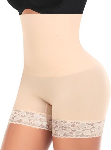 Tummy Control Shapewear Shorts for Women High Waisted Body Shaper Panties Slip Shorts Under Dresses Thigh Slimmer in Saudi Arabia