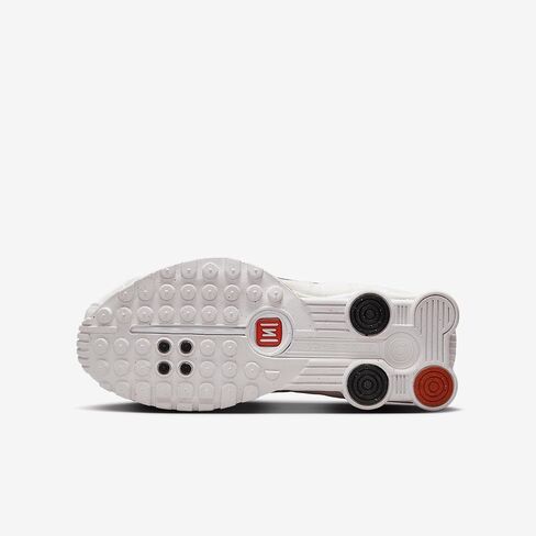 حذاء Nike Shox R4 Big للأطفال (CW2626-102، أبيض/فانتوم/بيكانتي أحمر/أبيض) in Saudi Arabia