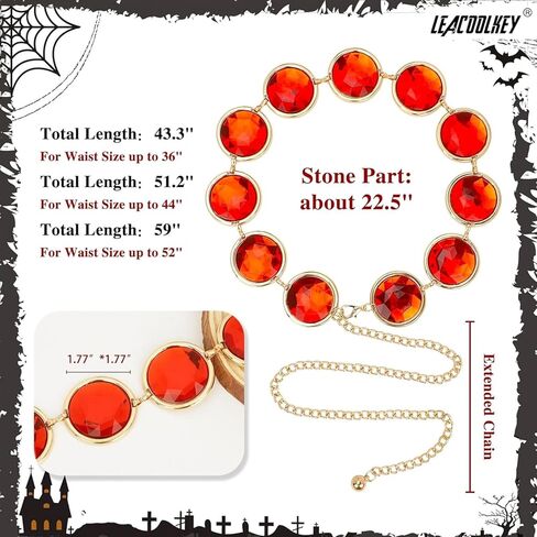Women's chain belt, adjustable red belt in Saudi Arabia