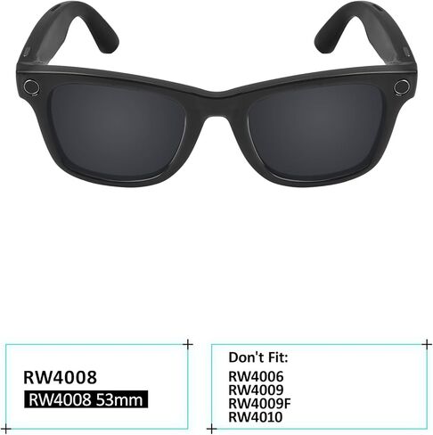 Galvanic Replacement Lenses for Ray-Ban Meta Wayfarer RW4008 & Gen 2 RW4012 53mm Smart Glasses- Adapt Blue Photochromic in Saudi Arabia