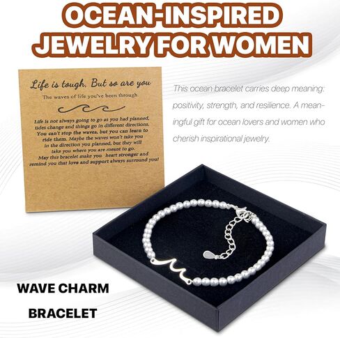 Best Retirement Gifts for Woman 2025 – Wave Bracelet for Women Retirement Jewelry, Meaningful Gift for Coworker Friend Sister Mom Grandma Nurse Teacher – You Will Be Missed Farewell Goodbye Gift Ideas in Saudi Arabia