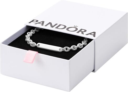 PANDORA Moment Engravable Bar Link Bracelet - Sterling Silver Jewelry for Women - Includes Gift Box in Saudi Arabia
