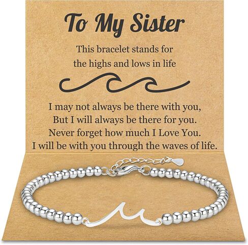 Best Retirement Gifts for Woman 2025 – Wave Bracelet for Women Retirement Jewelry, Meaningful Gift for Coworker Friend Sister Mom Grandma Nurse Teacher – You Will Be Missed Farewell Goodbye Gift Ideas in Saudi Arabia