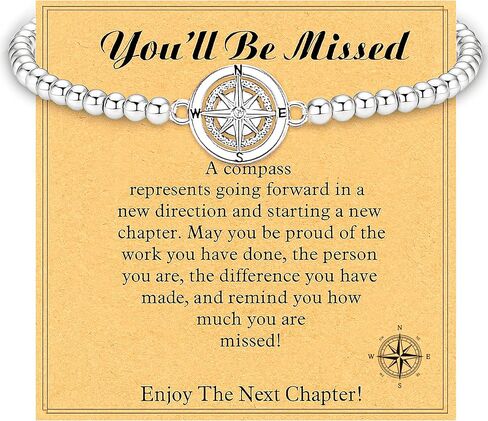 Best Retirement Gifts for Woman 2025 – Wave Bracelet for Women Retirement Jewelry, Meaningful Gift for Coworker Friend Sister Mom Grandma Nurse Teacher – You Will Be Missed Farewell Goodbye Gift Ideas in Saudi Arabia