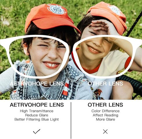 Blue Light Glasses 2 Pack,Ultra-Light for Kids,Unbreakable Frame with Case,Anti Eyestrain & Blu-ray &UV400 in Saudi Arabia