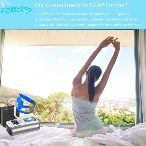 4 عبوات من بطانات أقنعة CPAP + 4 عبوات من أغطية أشرطة CPAP المتوافقة مع أقنعة F20 لكامل الوجه CPAP من ResMed Mirage Quattro بديلة لكامل الوجه (أزرق، متوسط) in Kuwait