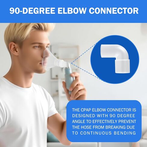 محول خرطوم موصل الكوع CPAP متوافق مع نماذج متعددة من ResMed AirStart10، وAirSense10، وAirCurve10 وResMed11، ومجموعة استبدال موصل أنابيب الكوع من ResMed 37394 in Kuwait