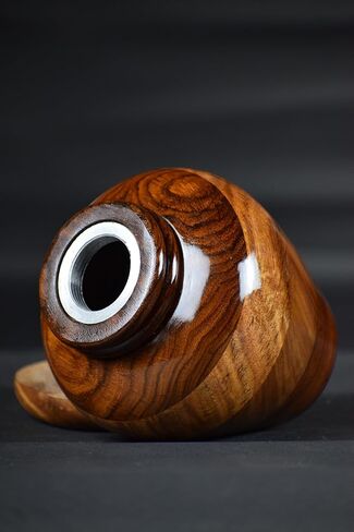 Alter, Cremation Urn for Human Ashes Adult Male or Female, Wooden Urn, Hand Carved Memorial, Large Adult Urn, Burial Urn, Wood Turned Casket for Men Women, Funeral Urn for Ashes (Medium 120 cu/in) in Saudi Arabia