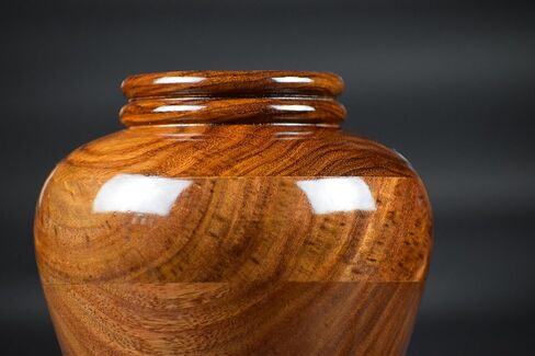 Alter, Cremation Urn for Human Ashes Adult Male or Female, Wooden Urn, Hand Carved Memorial, Large Adult Urn, Burial Urn, Wood Turned Casket for Men Women, Funeral Urn for Ashes (Medium 120 cu/in) in Saudi Arabia