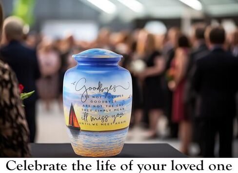 Sailboat Urn for Human Ashes – Ocean Sunset Cremation Urns for Men and Women – Adult Funeral and Memorial Urn – Nautical Sailing Tribute up to 210 lbs (Large) in Saudi Arabia