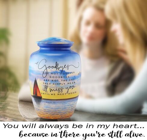 Sailboat Urn for Human Ashes – Ocean Sunset Cremation Urns for Men and Women – Adult Funeral and Memorial Urn – Nautical Sailing Tribute up to 210 lbs (Large) in Saudi Arabia