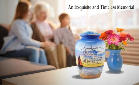 Sailboat Urn for Human Ashes – Ocean Sunset Cremation Urns for Men and Women – Adult Funeral and Memorial Urn – Nautical Sailing Tribute up to 210 lbs (Large) in Saudi Arabia