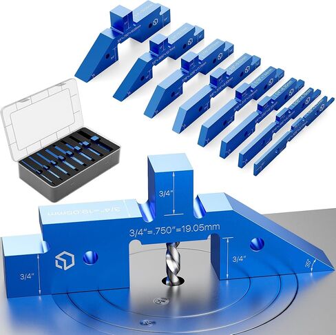 Blockcision Clocks Clocks Woodworking Tools - 16 PCS Leight Gauge Block مع مجموعة سهلة ، وقضبان دقة وعلامة الحاكم - قضبان إعداد الألومنيوم لجهاز التوجيه والمجتمع ملحقات منشار الطاولة in Kuwait