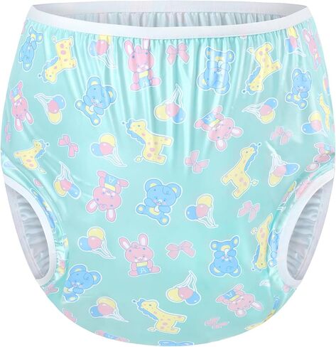 LittleForBig قابل للغسل وإعادة الاستخدام مقاوم للماء PUL سروال قماش للكبار PUL سحب ما يصل غطاء حفاضات - طباعة كاملة Baby Parade M in Saudi Arabia
