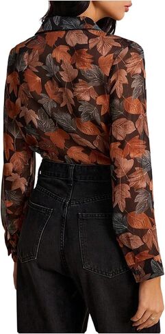 SweatyRocks Women's Floral Print Button Down Long Sleeve Blouses Dressy Casual Tops Fall Outfits in Saudi Arabia