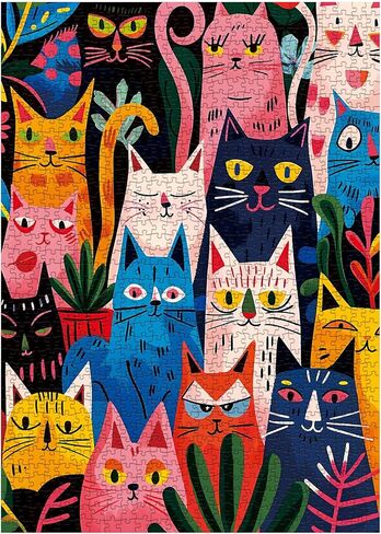 Dog Jigsaw Puzzle for Adults, Funny Puppy Jigsaw Puzzles 1000 Piece, Colorful Animal Puzzles Fun Cool Silly Puzzle in Kuwait