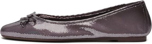 SCHUTZ Damaris Metallic Leather Round Toe Ballet Flat Cherry Ballet Shoes in Saudi Arabia