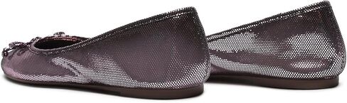 SCHUTZ Damaris Metallic Leather Round Toe Ballet Flat Cherry Ballet Shoes in Saudi Arabia