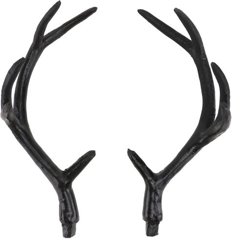 1 Pair Plastic Deer Antlers Artificial Deer Antlers for Crafts Carnival Costume Christmas Decor Party Decoration in Saudi Arabia