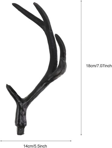 1 Pair Plastic Deer Antlers Artificial Deer Antlers for Crafts Carnival Costume Christmas Decor Party Decoration in Saudi Arabia