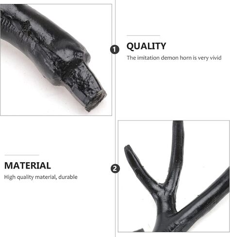 1 Pair Plastic Deer Antlers Artificial Deer Antlers for Crafts Carnival Costume Christmas Decor Party Decoration in Saudi Arabia