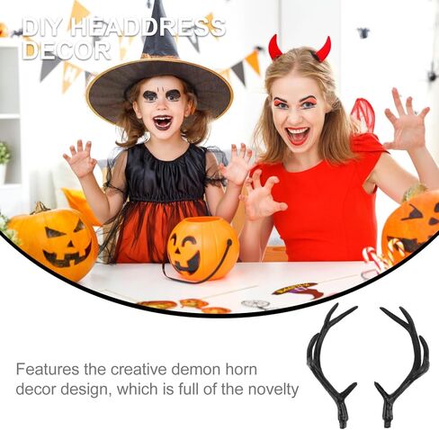 1 Pair Plastic Deer Antlers Artificial Deer Antlers for Crafts Carnival Costume Christmas Decor Party Decoration in Saudi Arabia