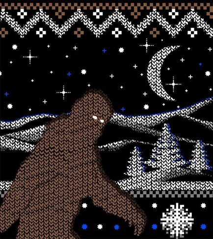 Bigfoot Ugly Christmas Sweater (Sweatshirt), Sasquatch, Forest, Yeti, Myth, Legend, Funny in Saudi Arabia