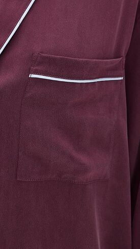 Lunya Women's Washable Silk Piped Sleep Shirt Dress in Saudi Arabia