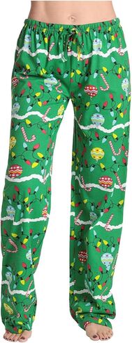 iTranyee Women Christmas Pajama Pants Drawstring Cute Christmas Print Lounge Pants Loose Wide Leg Sweatpants Sleepwear in Saudi Arabia