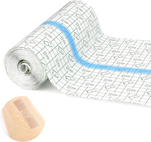 Tattoo Aftercare Bandages for Swimming, 1 Roll 1.9 Inch x 10.9 Yard Waterproof Tape for Skin, Wound Seal, Second Skin Tattoo Cover Up, Transparent Film Dressing, Clear Band Aids in Saudi Arabia