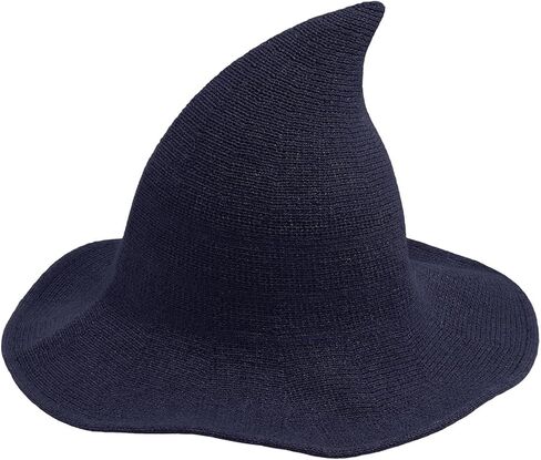 YouNuo Witch Hat for Women, Classic Halloween Knitted Wool Wizard Hat,Wide Brim Pointed Witches Cap for Party Cosplay Costume in Saudi Arabia