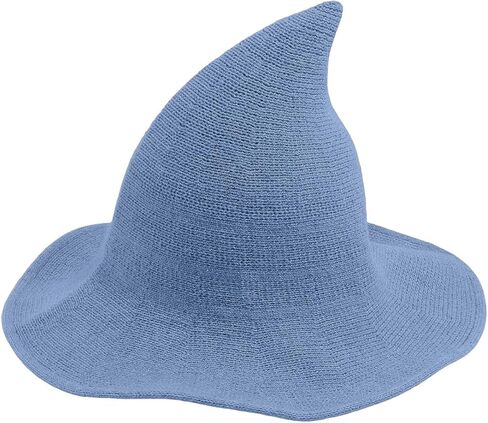 YouNuo Witch Hat for Women, Classic Halloween Knitted Wool Wizard Hat,Wide Brim Pointed Witches Cap for Party Cosplay Costume in Saudi Arabia